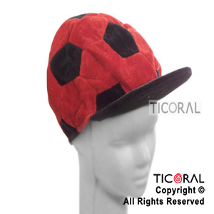 SOMB VISERA PELOTA FUTBOL ROJO Y NEGRO HS5376-2 x 1